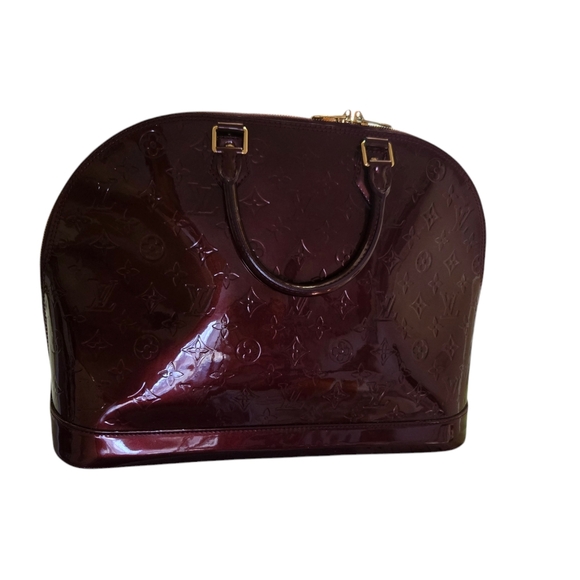 Authentic EUC Louis Vuitton GM Alma Red Fauviste Vernis Handbag with Dustbag. - Picture 10 of 17